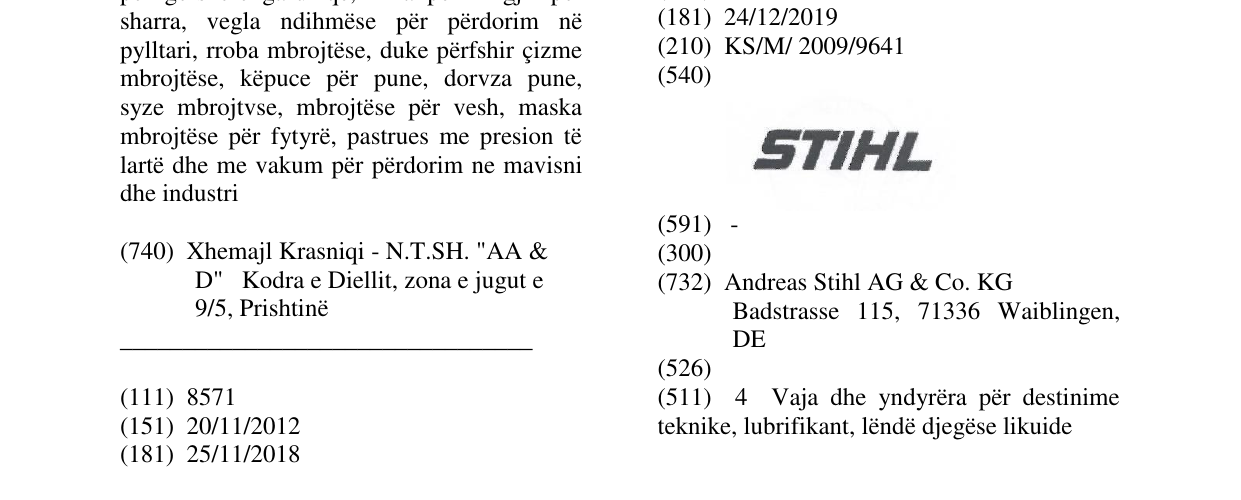 Zëri i markës STIHL në buletin