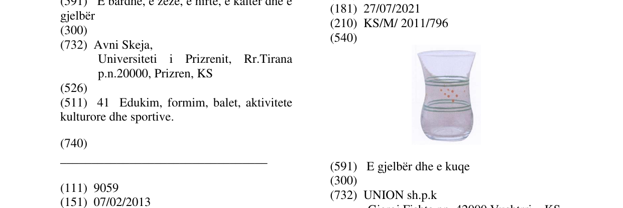 Zëri i markës Markë figurative në buletin