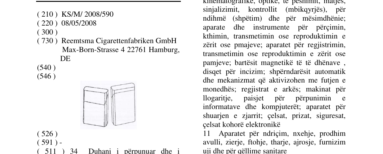 Zëri i markës Markë figurative në buletin