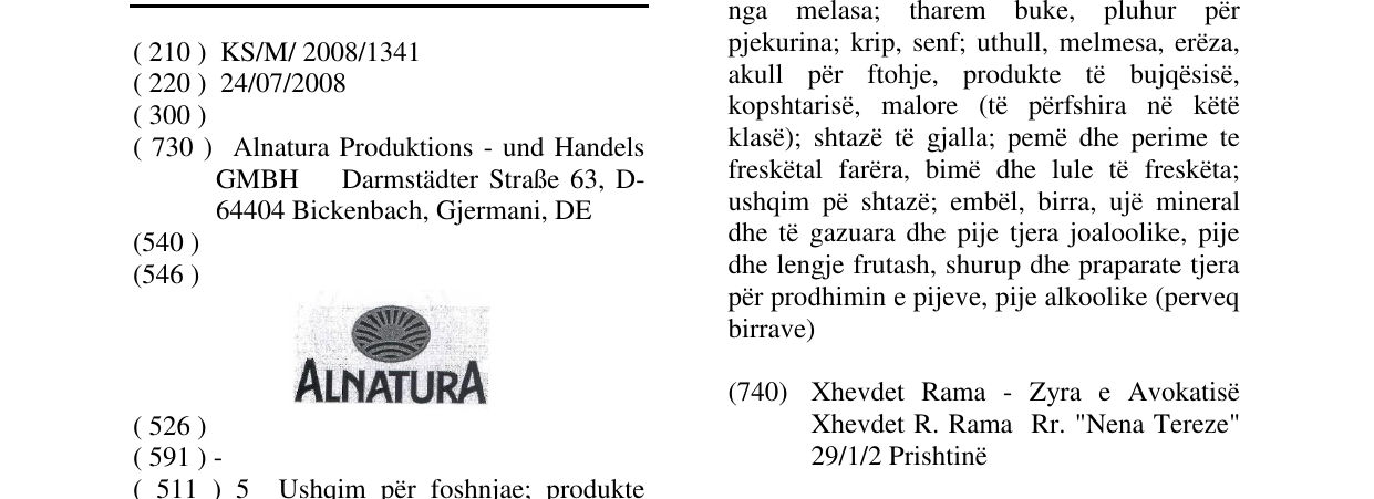 Zëri i markës ALNATURA në buletin