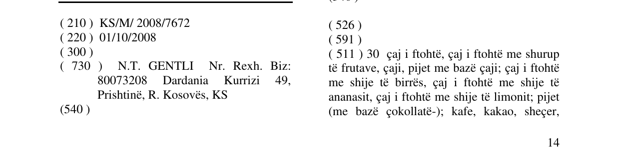 Zëri i markës Markë figurative në buletin