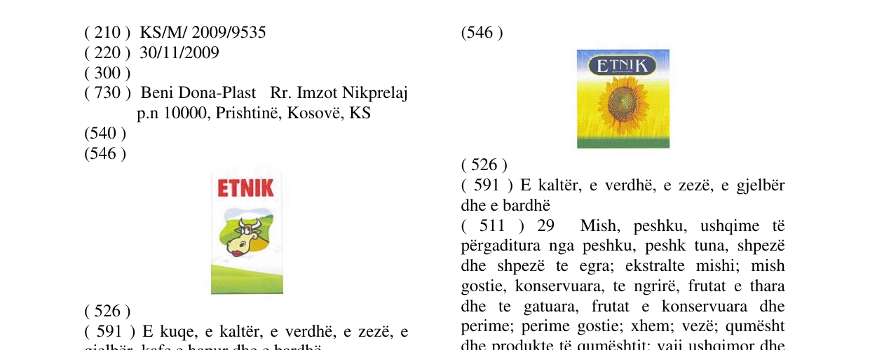 Zëri i markës ETNIK në buletin