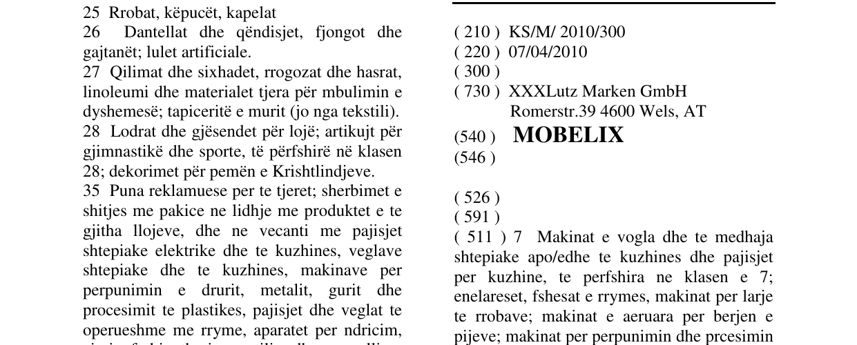 Zëri i markës MOBELIX në buletin