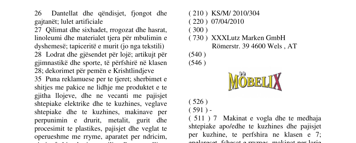 Zëri i markës MOBELIX në buletin