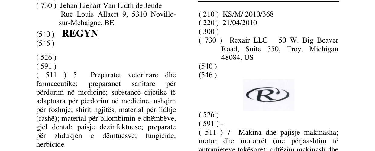 Zëri i markës Markë figurative në buletin