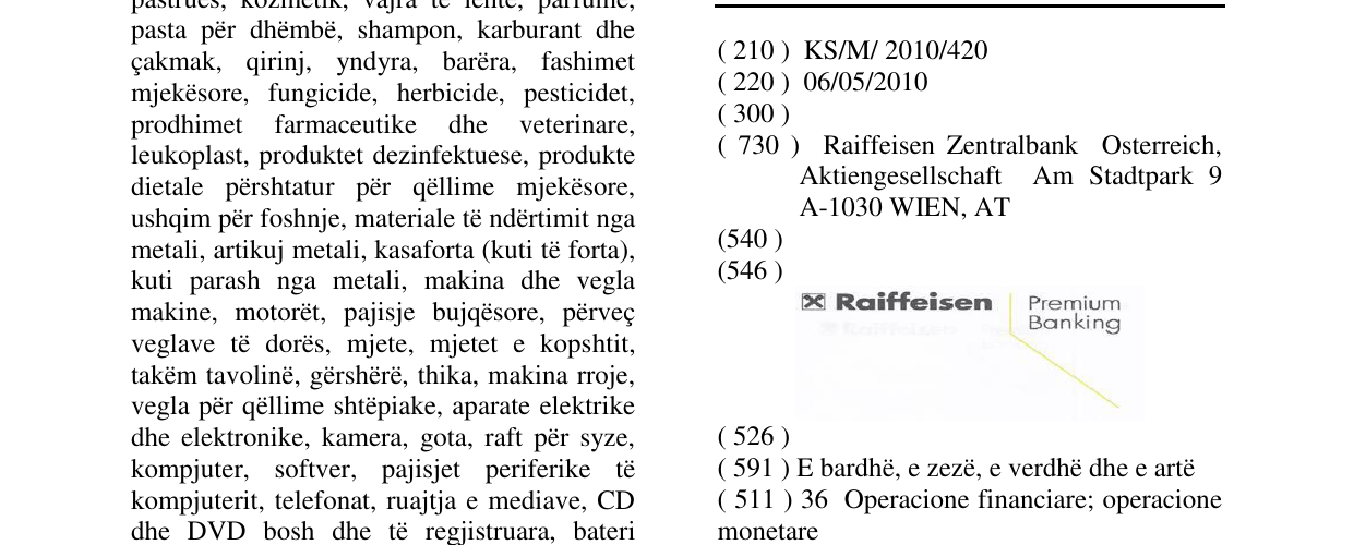 Zëri i markës Raiffeisen në buletin