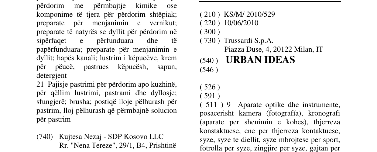 Zëri i markës URBAN IDEAS në buletin