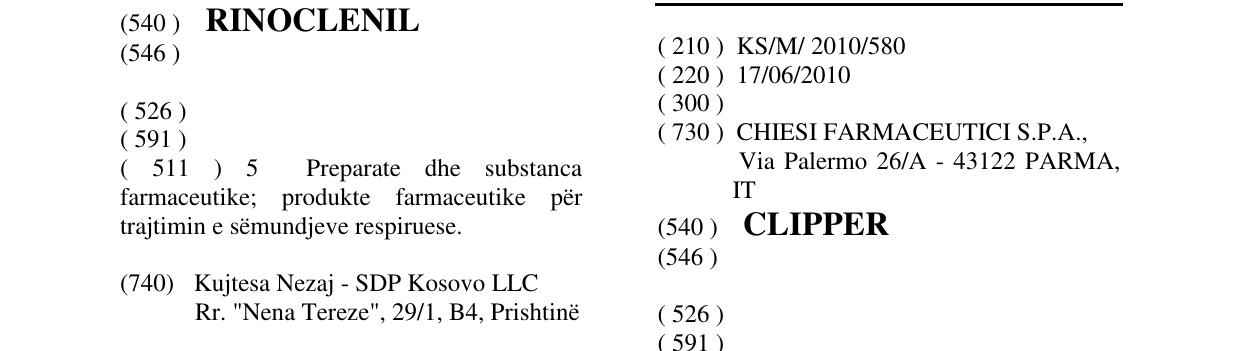 Zëri i markës CLIPPER në buletin