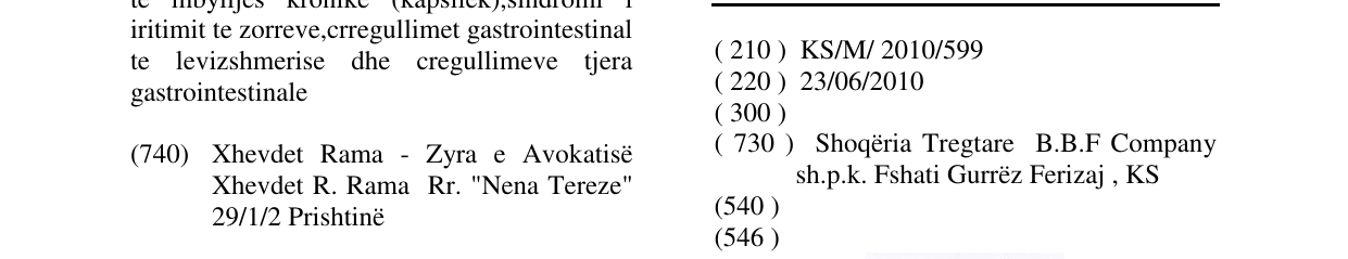 Zëri i markës La frutta në buletin