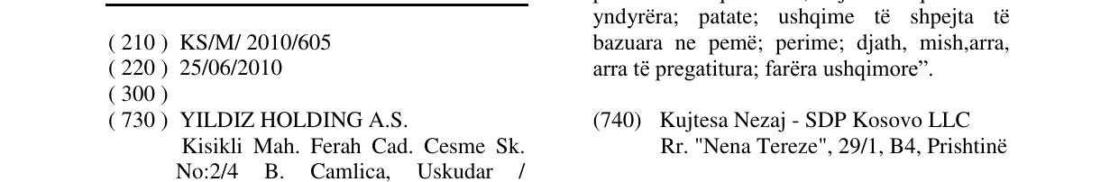 Zëri i markës Markë figurative në buletin