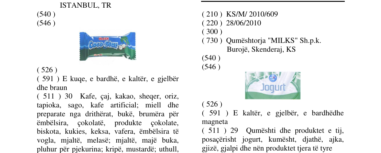Zëri i markës Markë figurative në buletin
