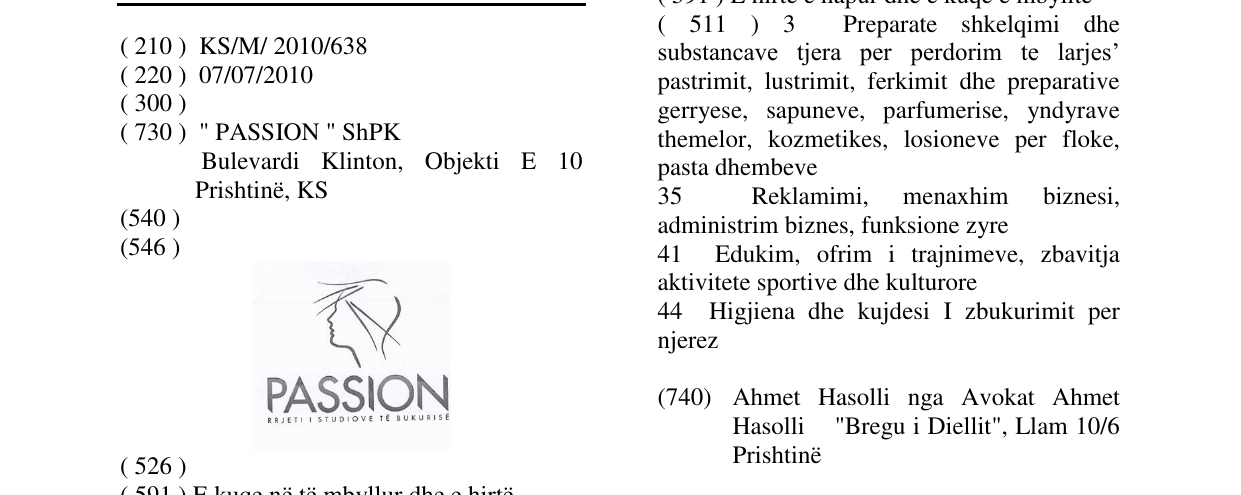 Zëri i markës Markë figurative në buletin