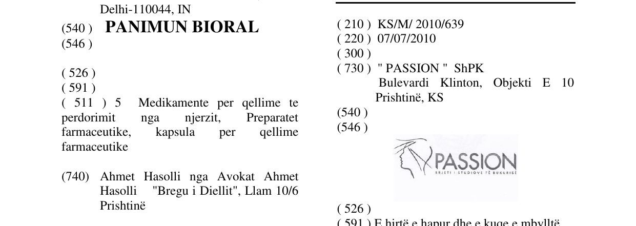 Zëri i markës Markë figurative në buletin