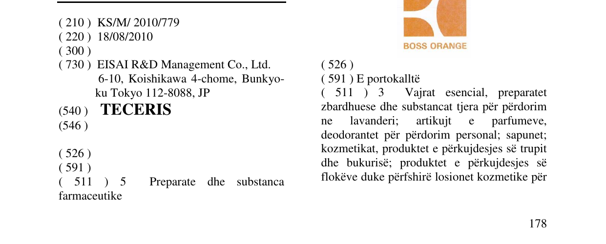 Zëri i markës TECERIS në buletin