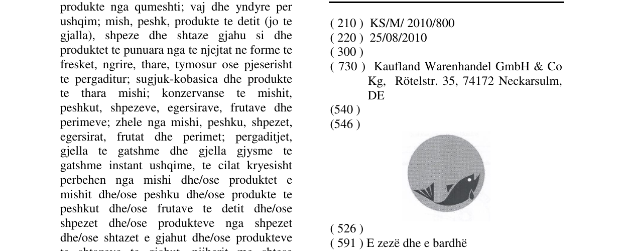 Zëri i markës Markë figurative në buletin