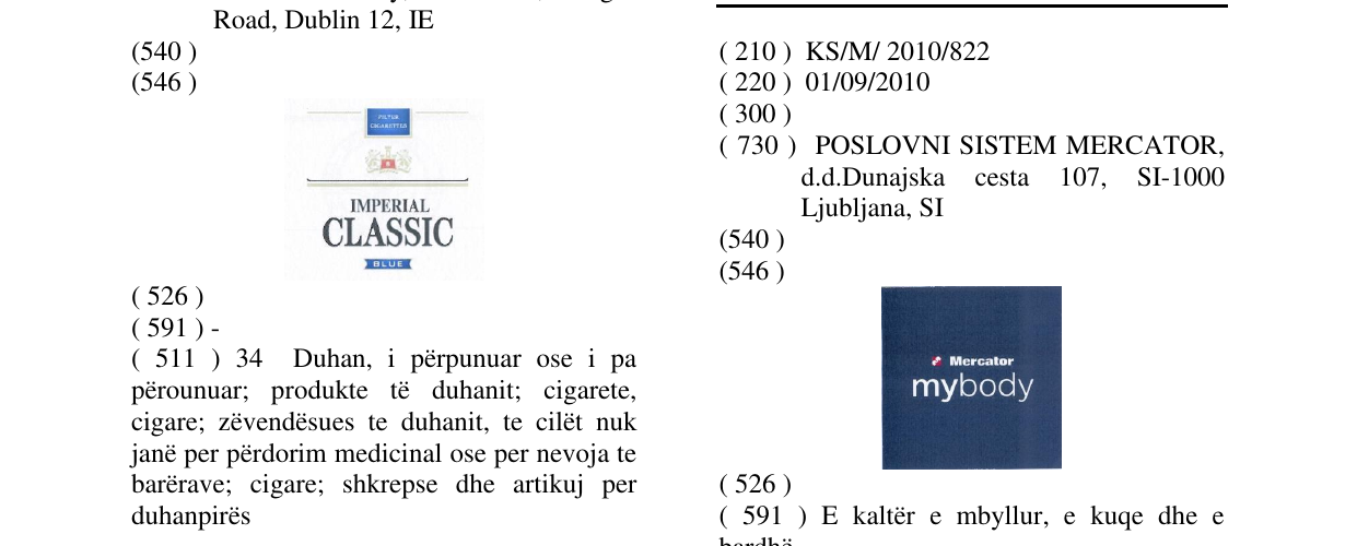 Zëri i markës Mercator mybody në buletin