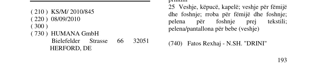 Zëri i markës Humana në buletin