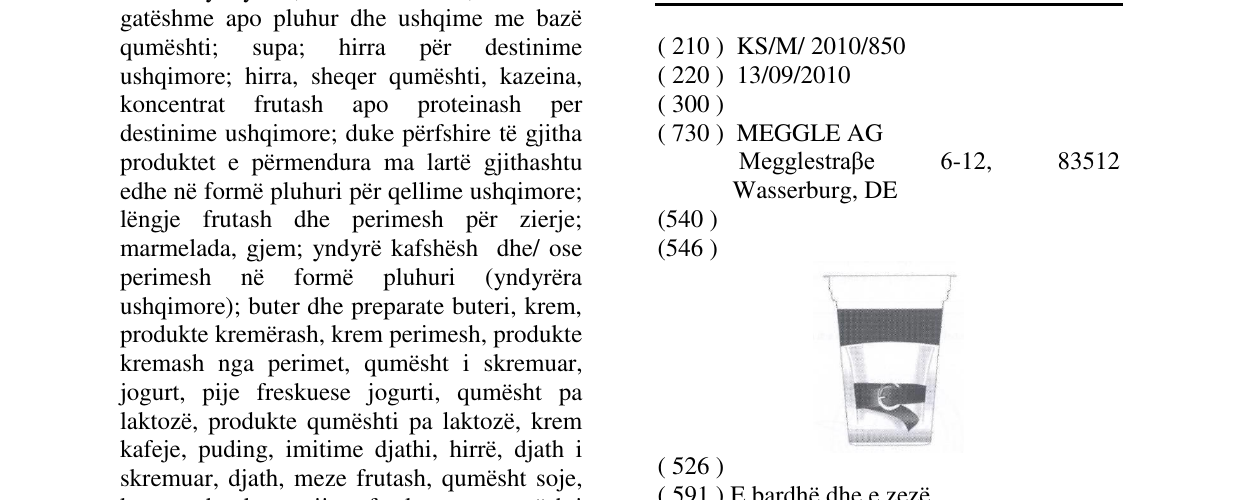 Zëri i markës Lady Range cup në buletin