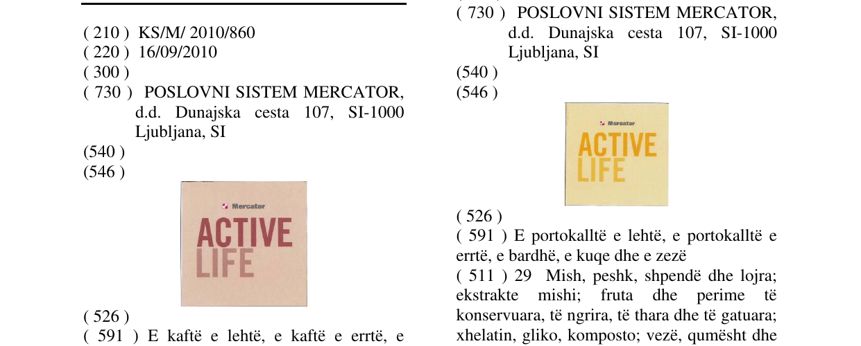 Zëri i markës Mercator ACTIVE LIFE në buletin