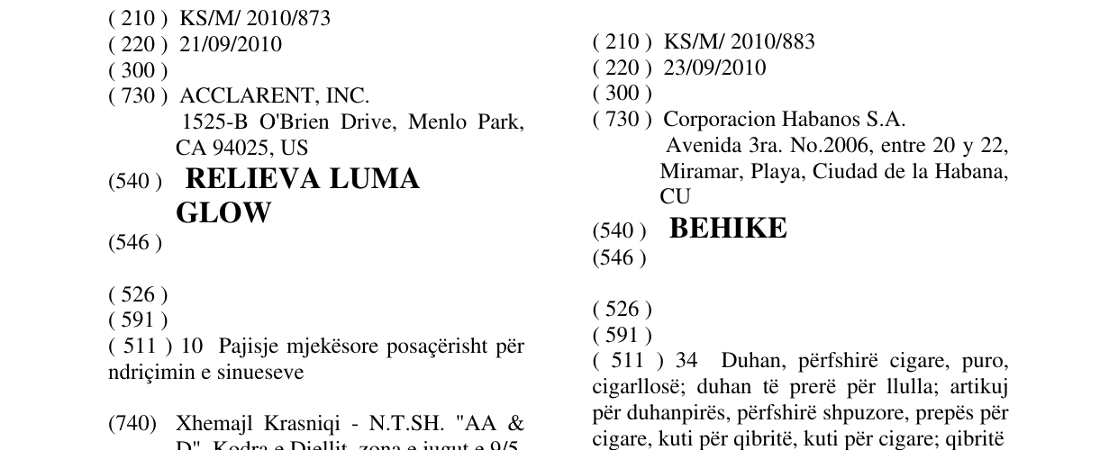 Zëri i markës BEHIKE në buletin