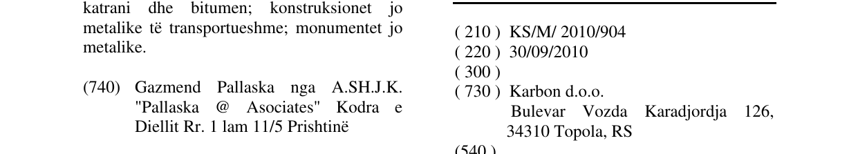 Zëri i markës K Karbon në buletin