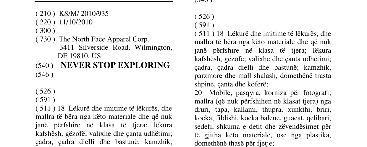 Zëri i markës NEVER STOP EXPLORING në buletin