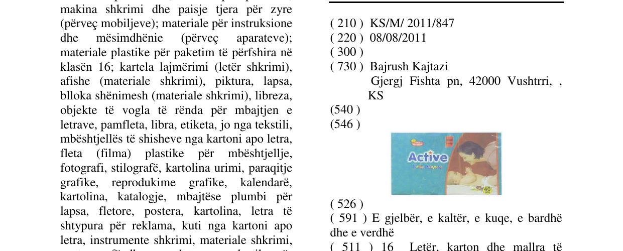 Zëri i markës ACTIVE në buletin