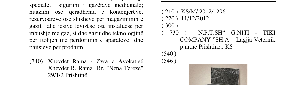 Zëri i markës Smederevac MBS 9 në buletin