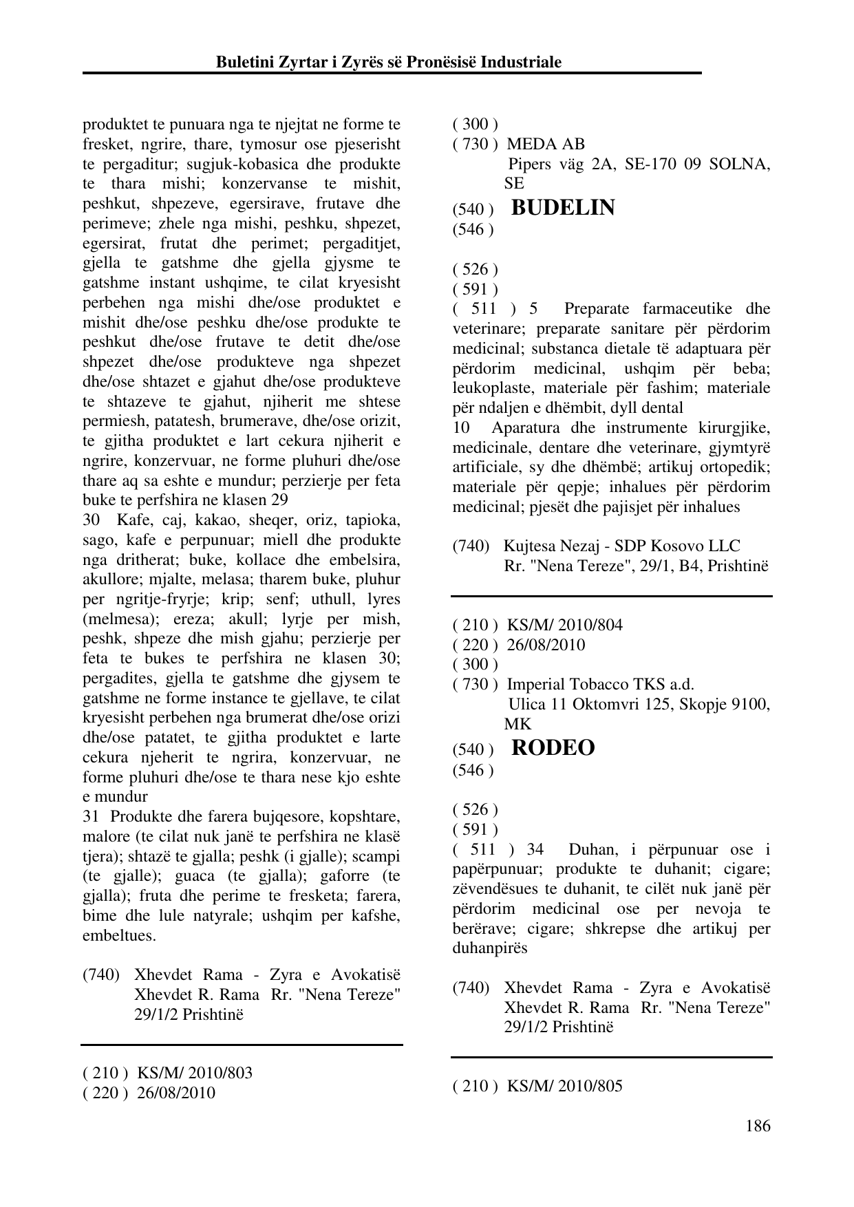 Faqja 186 e buletinit
