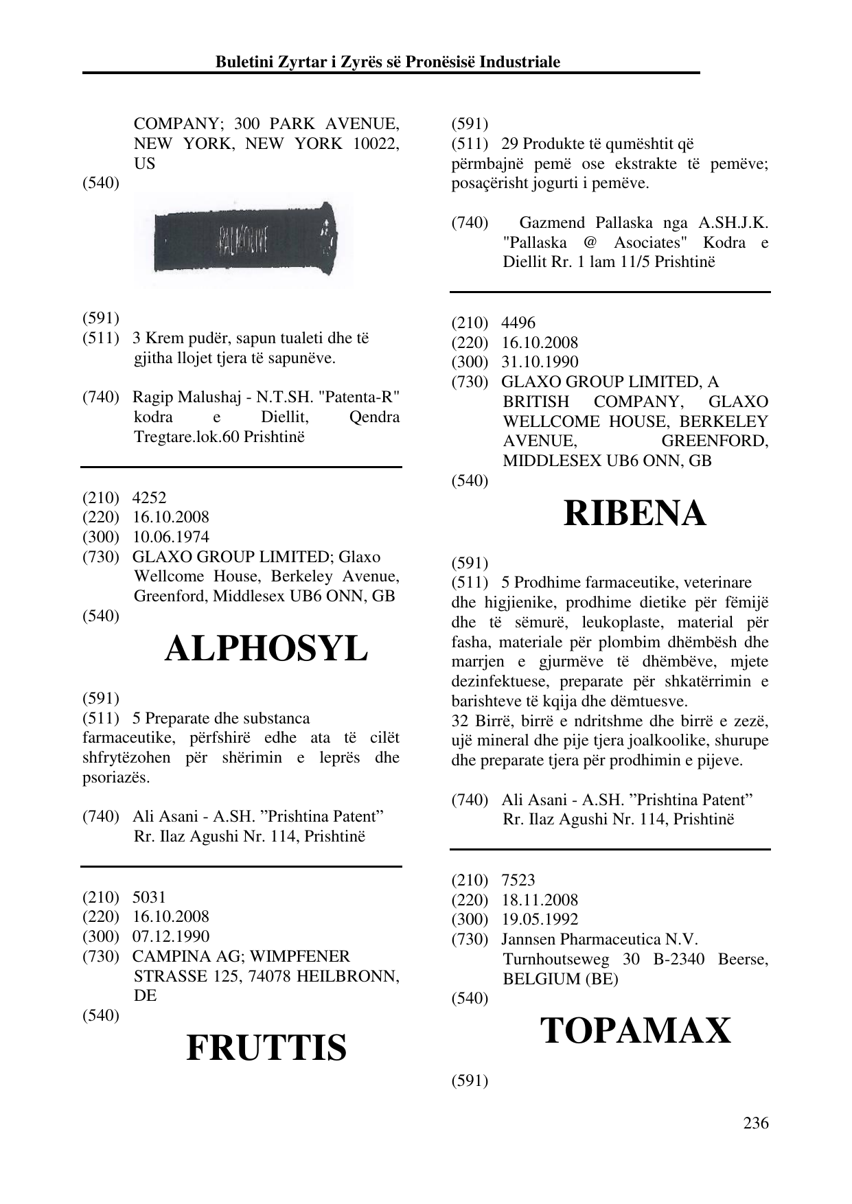Faqja 236 e buletinit