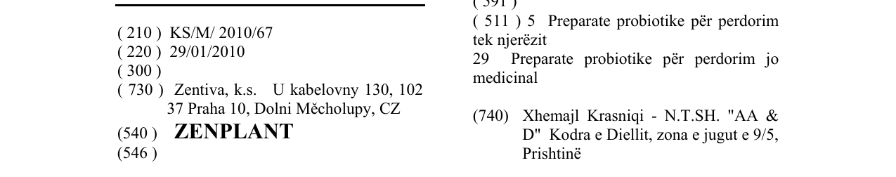 Zëri i markës ZENPLANT në buletin
