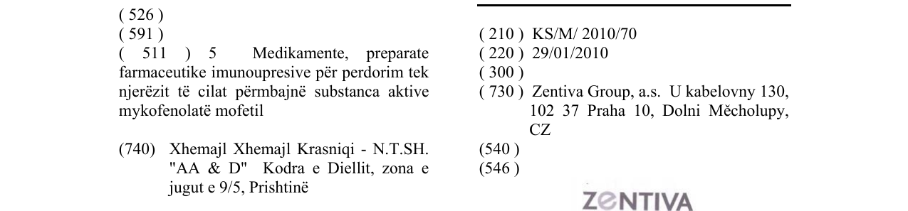 Zëri i markës ZeNTIVA në buletin