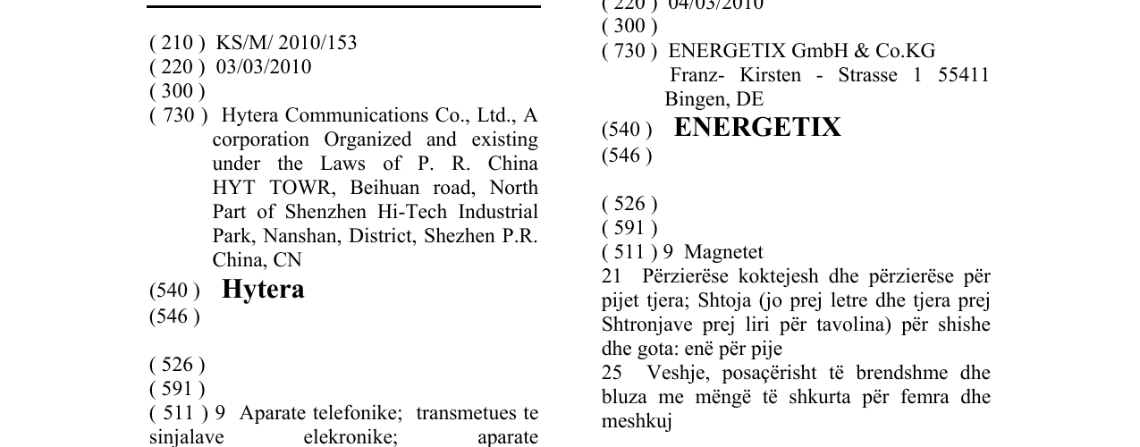 Zëri i markës Hytera në buletin