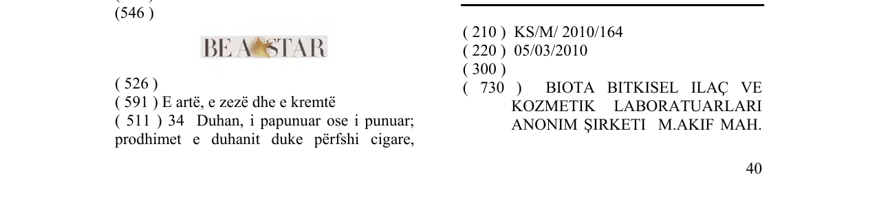 Zëri i markës BIOXET në buletin