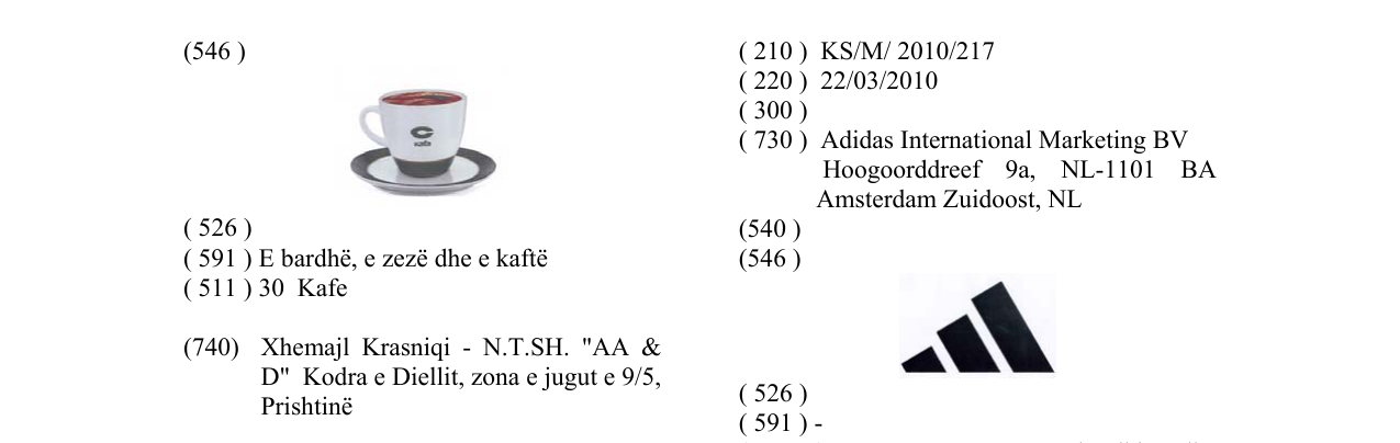 Zëri i markës adidas në buletin