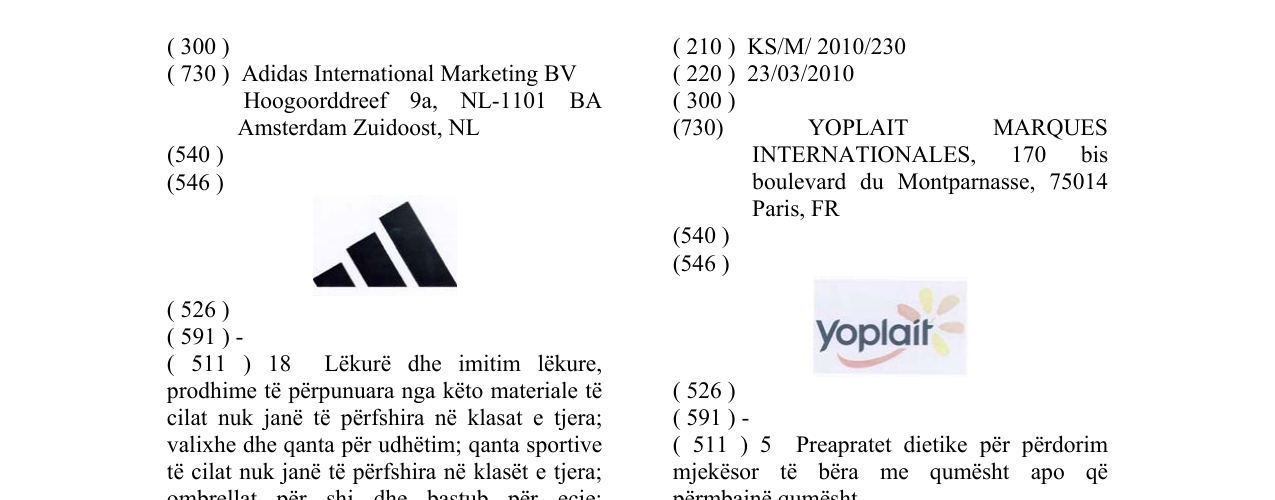 Zëri i markës yoplait në buletin