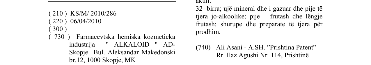 Zëri i markës caffetin në buletin