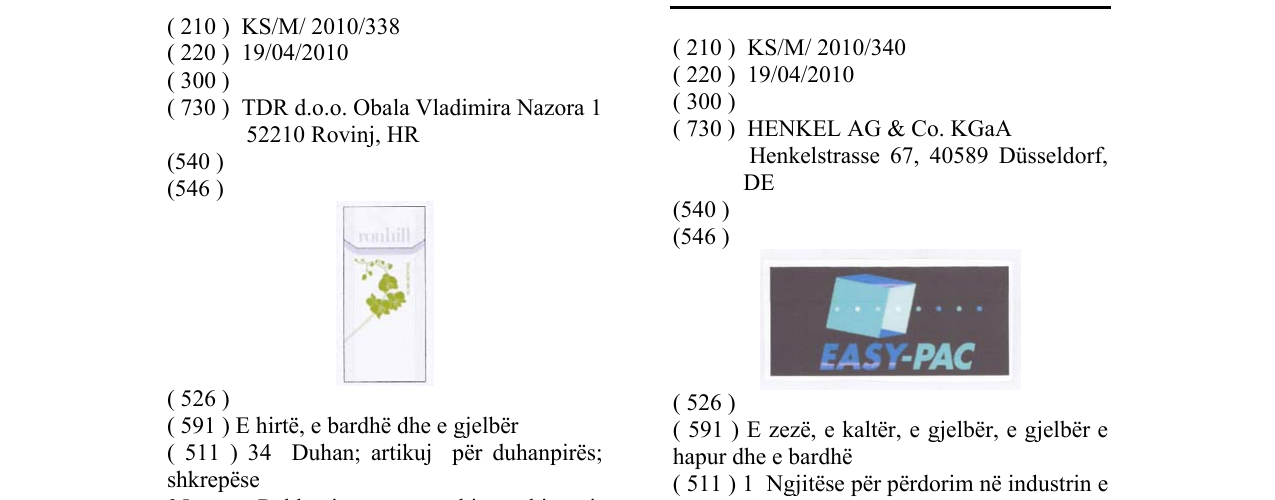 Zëri i markës EASY-PAC në buletin