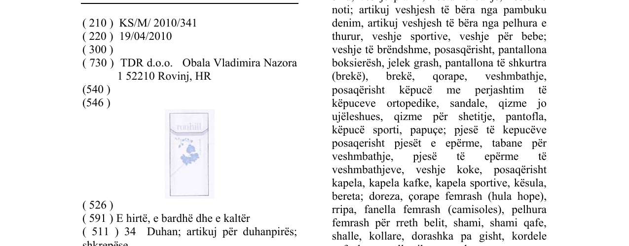 Zëri i markës ronhill në buletin