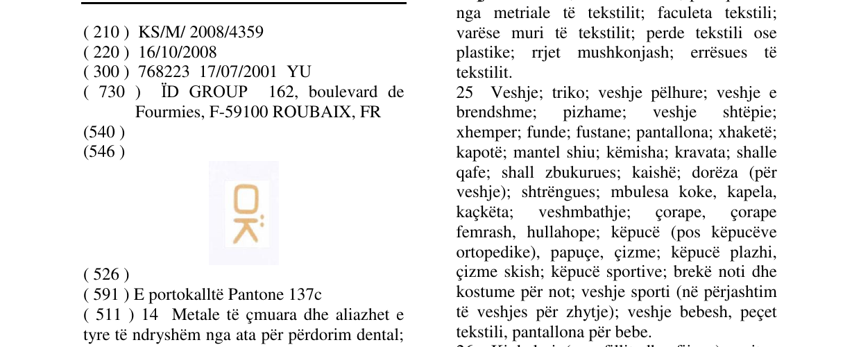 Zëri i markës OK në buletin