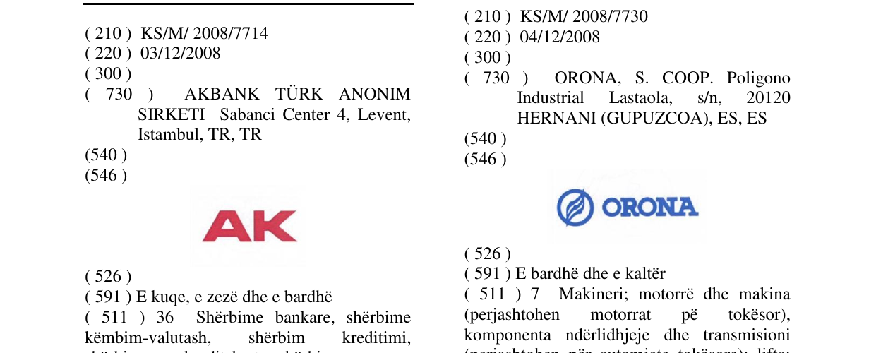 Zëri i markës AK në buletin