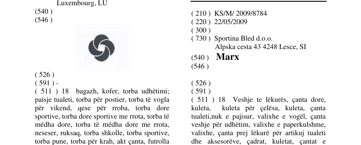 Zëri i markës Marx në buletin