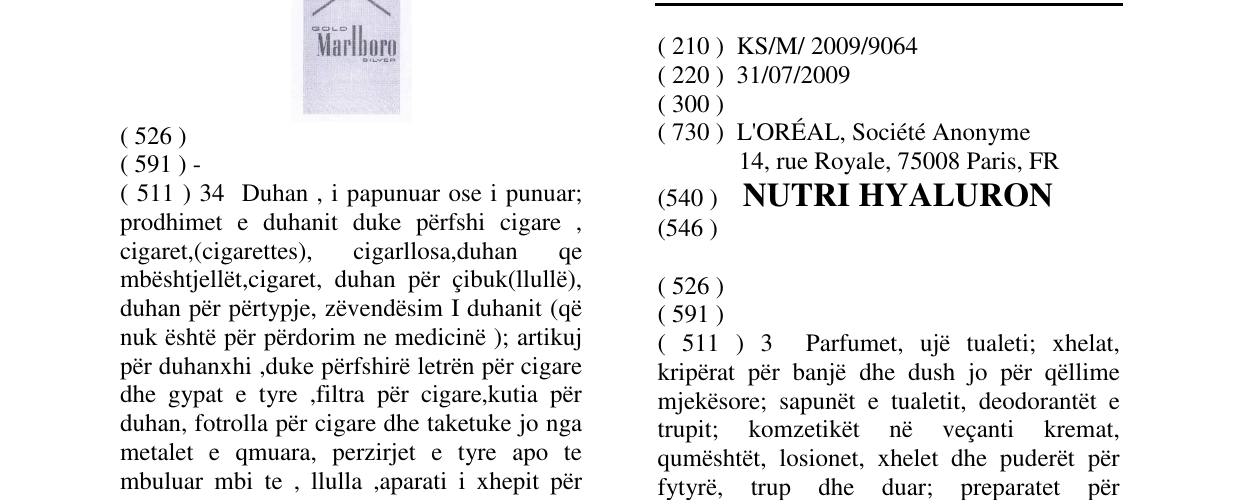 Zëri i markës NUTRI HYALURON në buletin