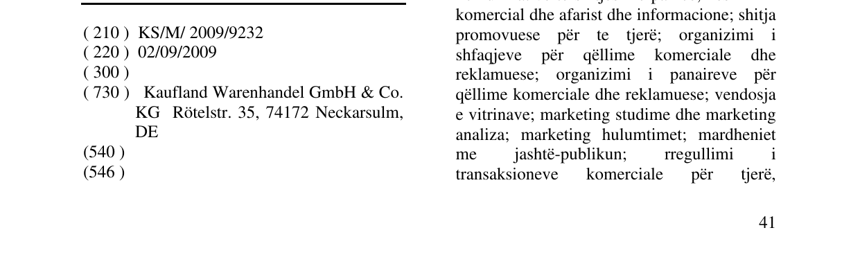 Zëri i markës Markë figurative në buletin
