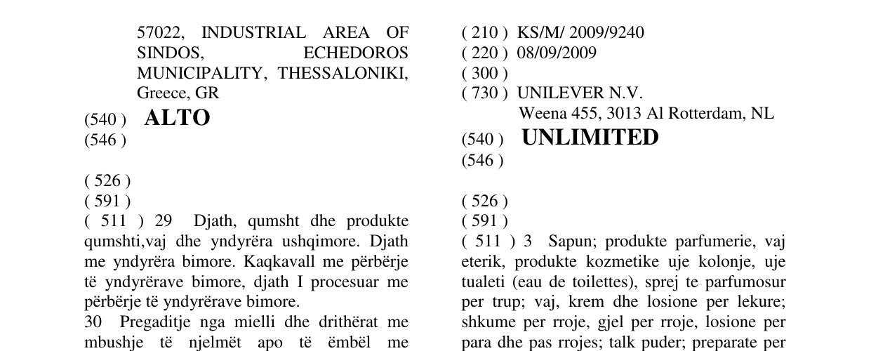 Zëri i markës UNLIMITED në buletin