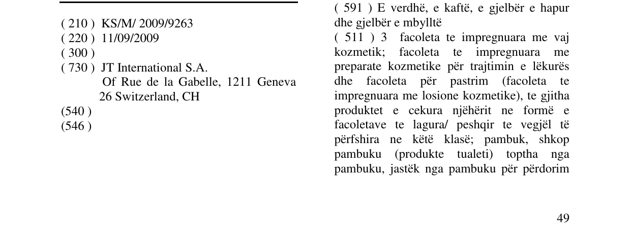 Zëri i markës Glamour në buletin