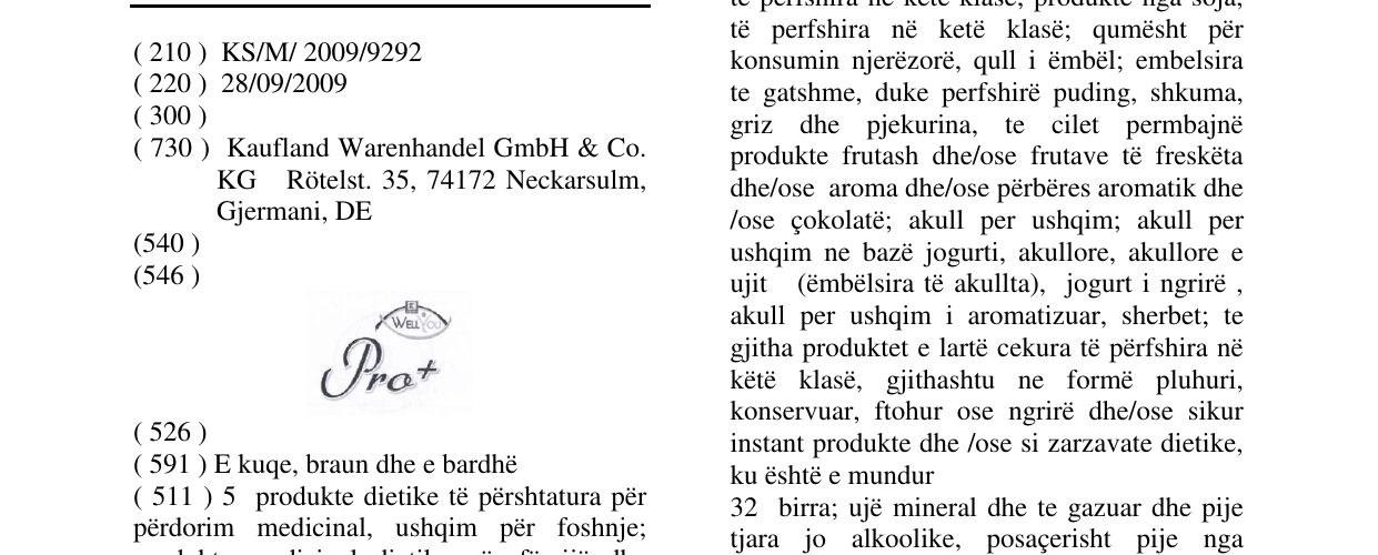Zëri i markës Pro+ në buletin