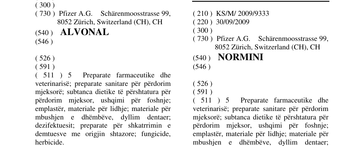 Zëri i markës NORMINI në buletin