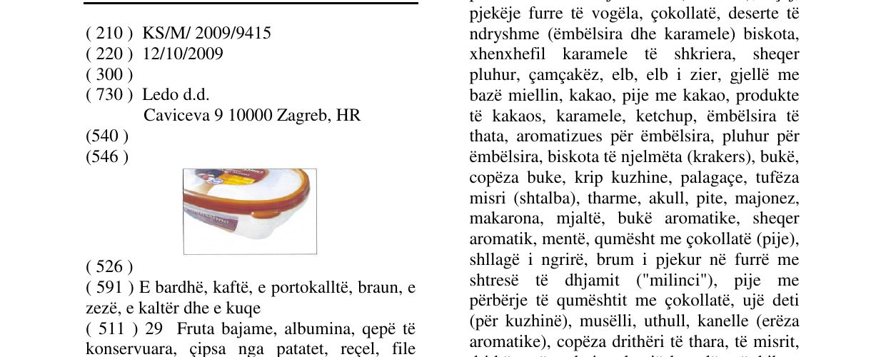 Zëri i markës Grandissimo në buletin