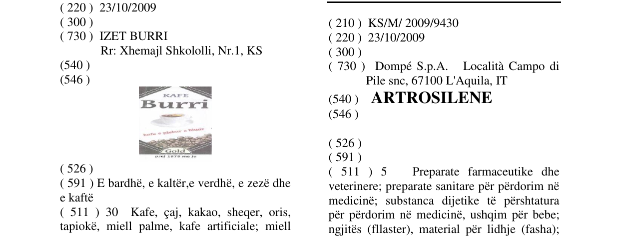 Zëri i markës ARTROSILENE në buletin